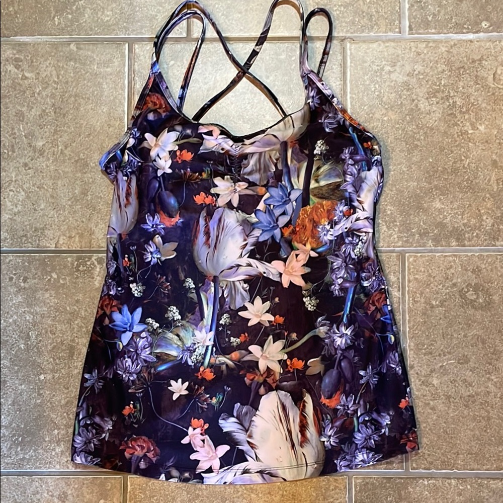 CALIA by Carrie Underwood Floral Camisole in Purple and White